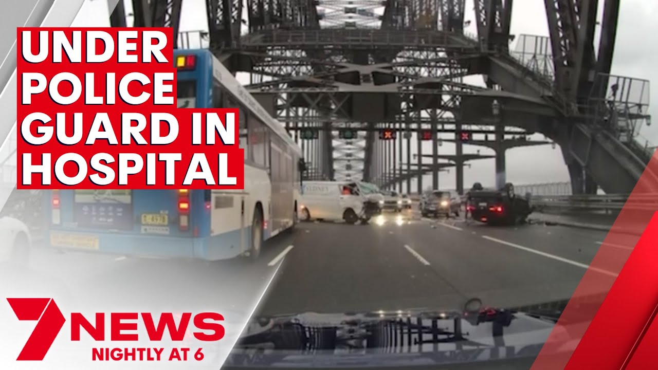 Sydney Harbour Bridge crash, driver under police guard in hospital | 7NEWS