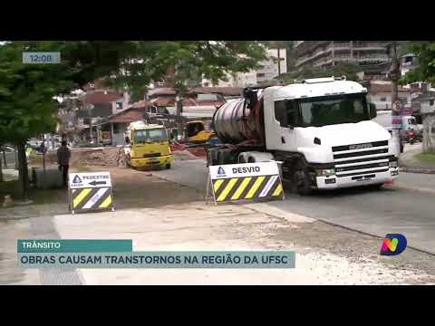 Trânsito: obras causam transtornos na região da UFSC