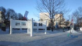 Winterlude 2012 - Visiting Lavvo Tipi Tent "Lavvu" Entrance Ice Sculptures Northern Sami