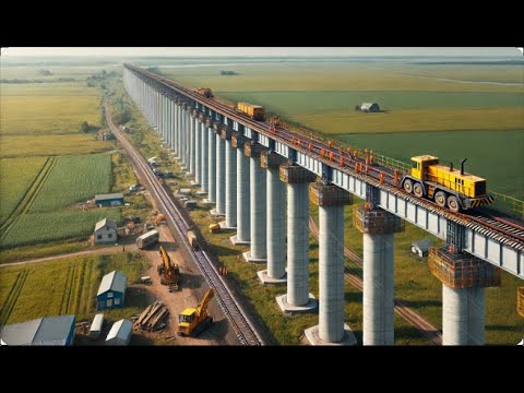 Amazing Modern Fastest Bridge Construction Methods - Building The World's Longest Suspension Bridge