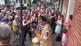 Todd Rundgren banging the drum on his birthday in New Orleans