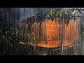 Sleep Instantly in Under 3 Minutes with Heavy Rainstorm & Big Thunder Sounds on Farm-House in Forest