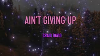 Craig David - Ain&#39;t Giving Up Lyrics | Oh, oh, oh, ain&#39;t giving up on you