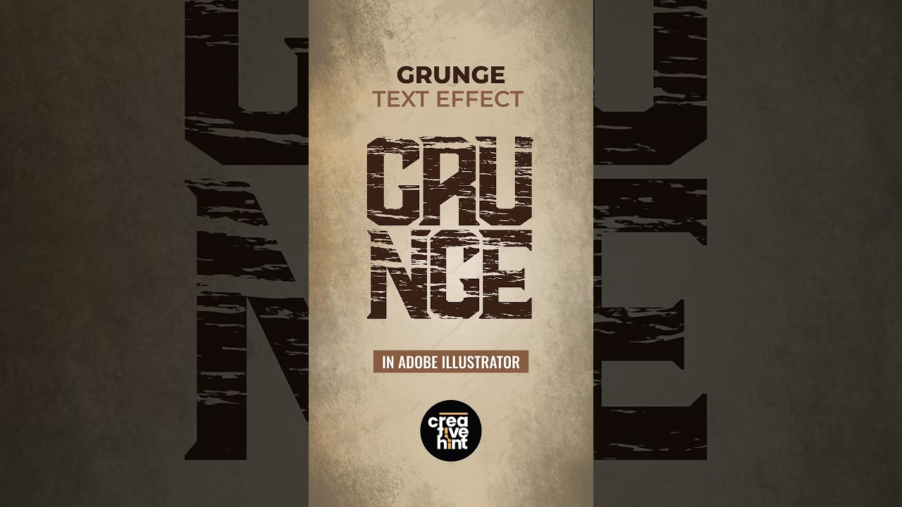 How to design Grunge Text Effect in Adobe Illustrator. #graphicdesigntutorials #texteffects
