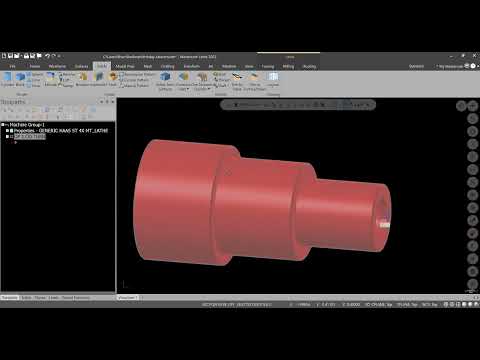 Mastercam Basic Turning, Boring, With Stock Flip