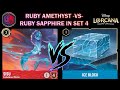 🔴🟣 RUBY AMETHYST -VS- SAPPHIRE RUBY TEMPO - RA STILL A TOP META PICK? - Disney Lorcana Gameplay