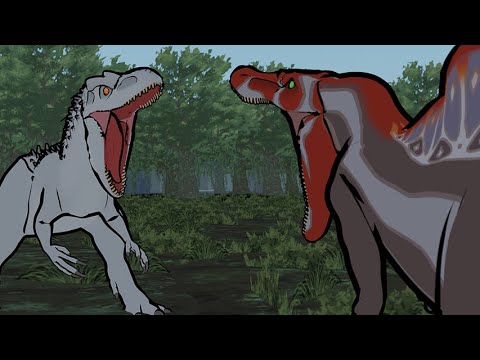 Spinosaurus vs Indominus Rex | Jurassic World Animation