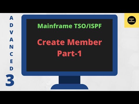 Create a Member in TSO/ISPF- Mainframe TSO/ISPF Advance Tutorial -  Part 3