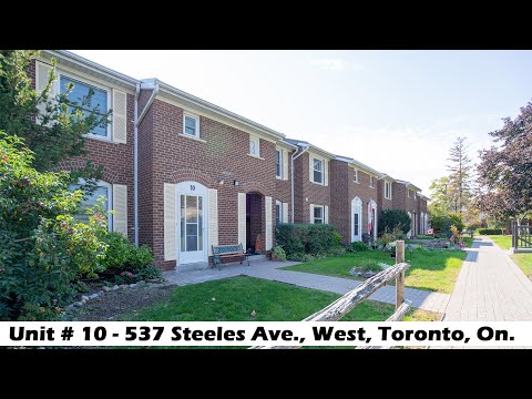 Unit#10 - 537 Steeles Ave , West, Thornhill, On. - Condo Townhome for Sale