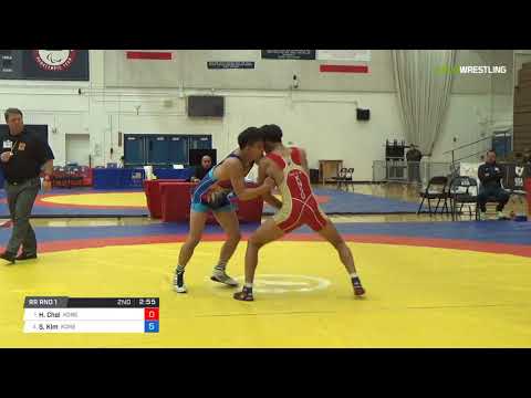 Greco-Roman 60 RR Rnd 1 - Hyun Woong Choi (Kore) vs. Seung Hak Kim (Kore)