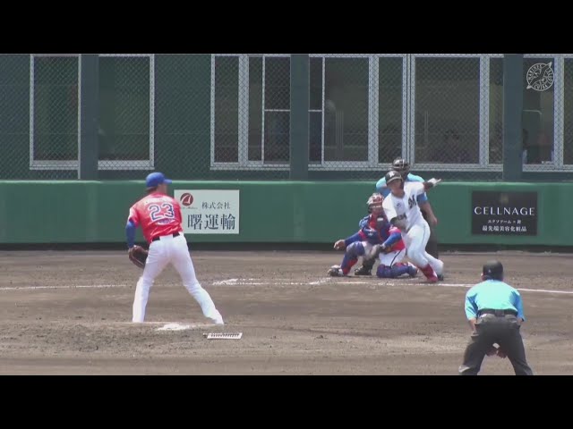 【ファーム】マリーンズ・松石信八 三遊間を破るタイムリーヒットで1点差に迫る!! 2025年6月5日 千葉ロッテマリーンズ 対 オイシックス新潟アルビレックスBC