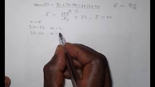 Standard deviation, ungrouped data