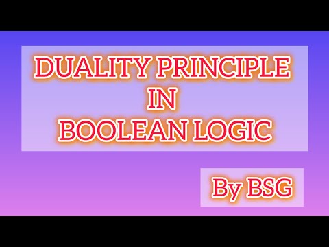 DUALITY PRINCIPLE IN BOOLEAN ALGEBRA