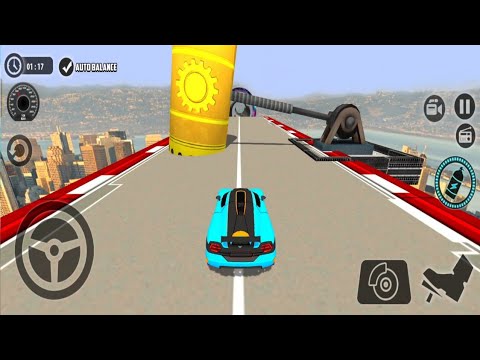 Impossible Car Tracks 3D Blue Car Driving Stunt Best Car Driving Android Gameplay