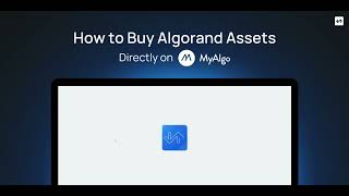 How to Buy Algorand Crypto Assets directly in MyAlgo Wallet
