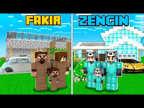 FAKİR AİLE HAYAT VS ZENGİN AİLE HAYAT 😱 - Minecraft