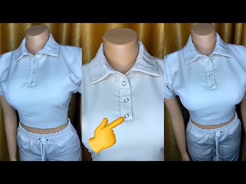 How to Sew a T-Shirt Placket #streetwear  #beginnerfriendly  #polo