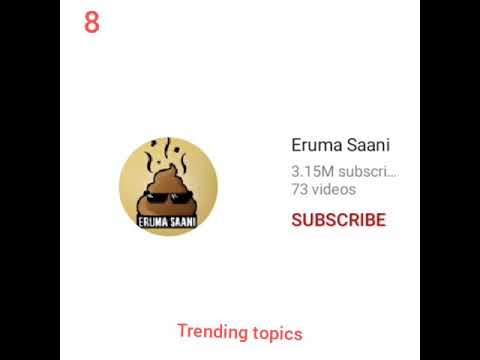 Top tamil youtube channels /trending topics