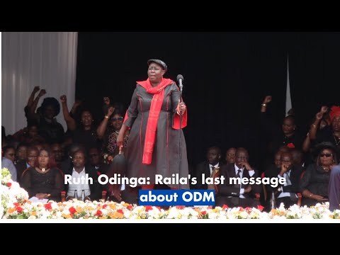Raila's last message about ODM