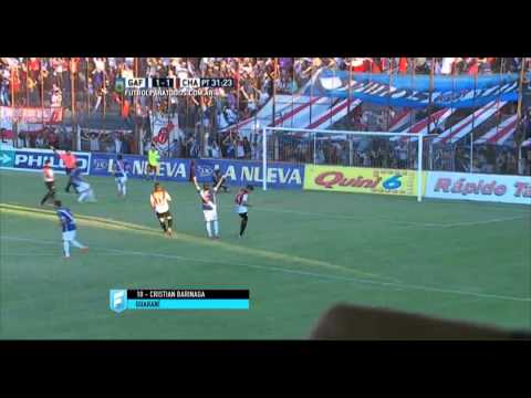 Gol de Barinaga. Guaraní 2 - Chacarita 1. Fecha 14. B Nacional 2015. FPT.
