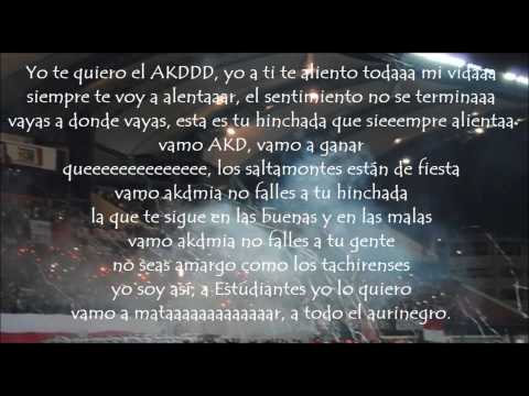 "Yo te quiero el AKD" Barra: Infierno Akademico &bull; Club: Estudiantes de Mérida