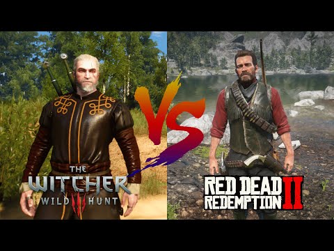 Red Dead Redemption 2 vs The Witcher 3 Next Gen - Physics and Details Comparison
