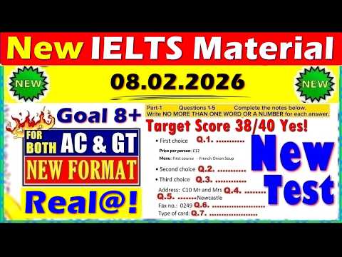 IELTS LISTENING PRACTICE TEST 2026 WITH ANSWERS | 08.02.2026