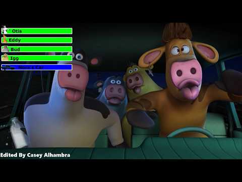 Barnyard (2006) Police Chase Scene with healthbars