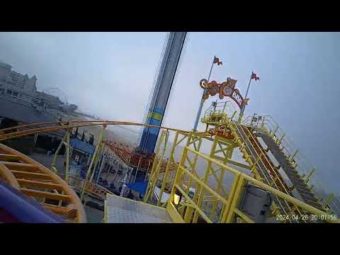 Front row point of view footage of Wild Mouse