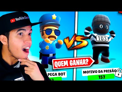 👮🏻16 POLÍCIAIS VS  🕵 16 BANDIDOS 🔥🔥 MODO POLÍCIA E LADRÃO TÁ MUITO TOP
