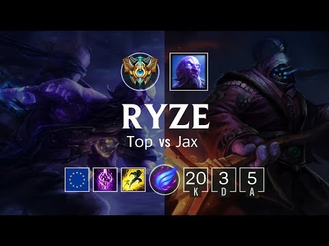 Ryze Top vs Jax - EUW Challenger Patch 8.20