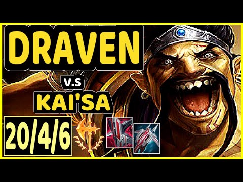 DRAVEN vs KAI'SA - 20/4/6 KDA BOTTOM ADC CHALLENGER GAMEPLAY - EUW