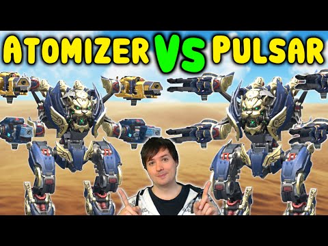 NEW 6.8 ATOMIZER VS PULSAR TYPHON Mk2 -War Robots Live Gameplay WR