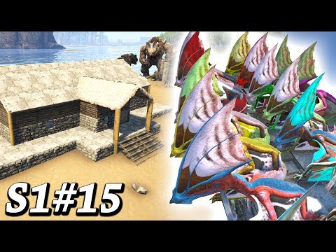 FINISHING THE BASE EXTERIOR + TAPEJARA COLOR MUTATIONS! Ark Survival Evolved The Center Ep15