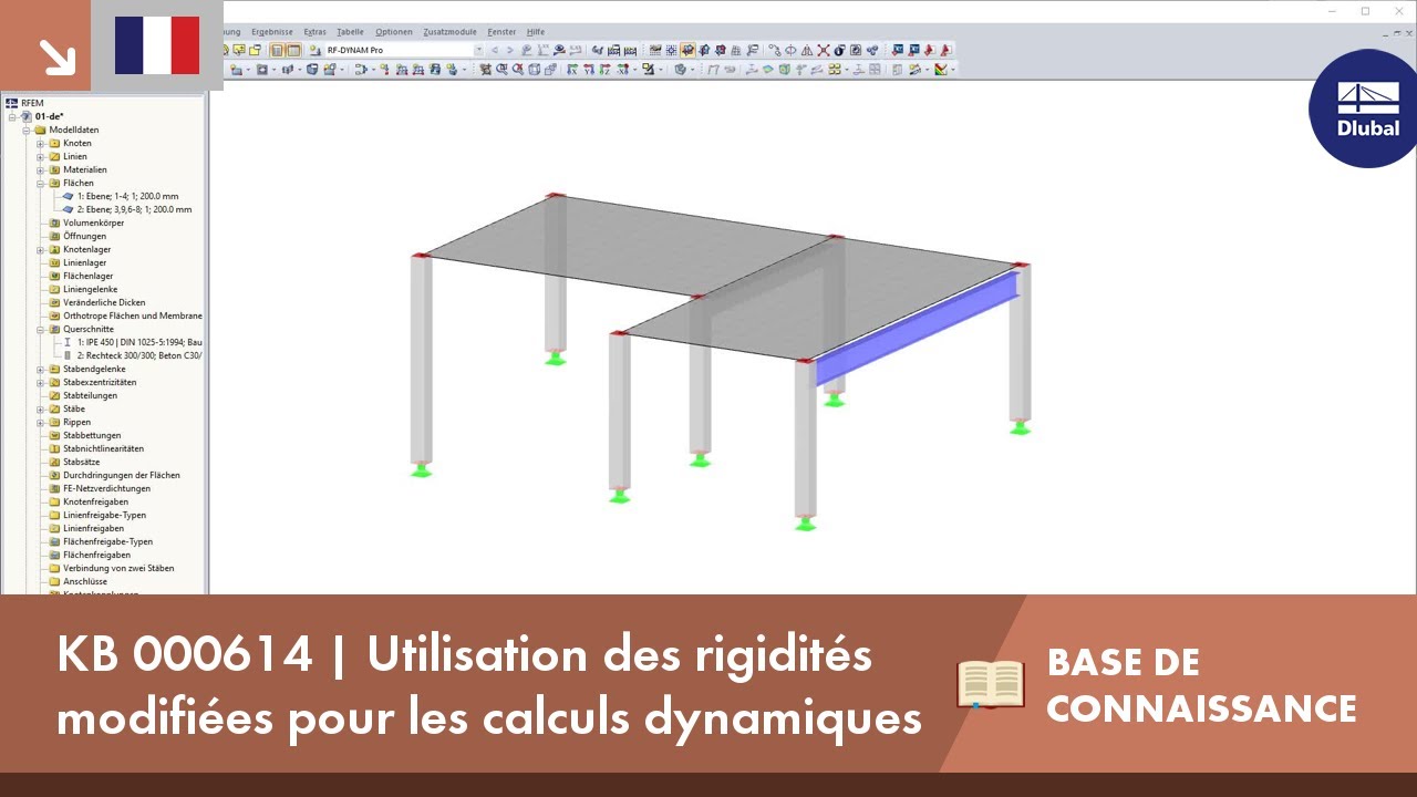 KB 000614 | Utilisation des rigidités modifiées pour les calculs dynamiques