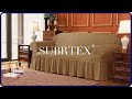How to install Stretch Sofa Cover Skirt Style Couch Slipcover by Subrtex