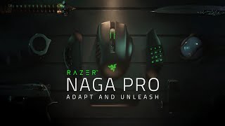 Razer Naga Pro Wireless Optical Gaming Mouse with Interchangeable Side Plates in 2, 6, 12 Button Configurations Black 