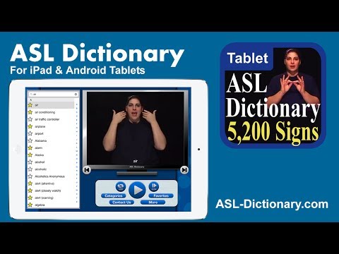 ASL Dictionary for Tablets Video