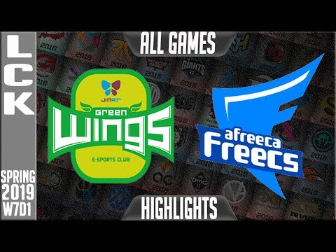 JAG vs AF Highlights ALL GAMES | LCK Spring 2019 Week 7 Day 1 | Jin Air Greenwings vs Afreeca Freecs