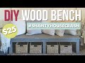 $25 Farmhouse Style Bench | #ShantyHouseCrash