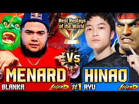 🔥SF6 (Hinao vs MenaRD)🔥 (Blanka vs Ryu)▰ Street Fighter 6 High Level