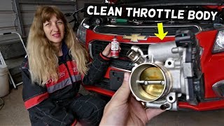HOW TO CLEAN THROTTLE BODY ON CHEVROLET CRUZE, SONIC, SPARK, MALIBU, EQUINOX, SILVERADO, TRAVERSE
