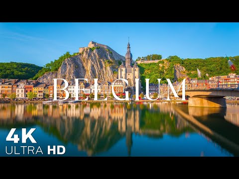 FLYING OVER BELGIUM (4K UHD) - Amazing Beautiful Nature Scenery & Relaxing Music - 4K Video Ultra HD