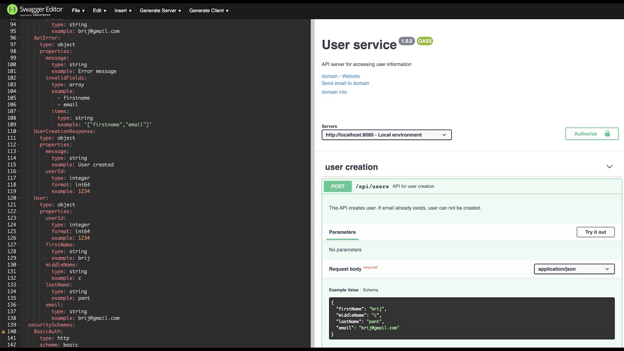Documenting Spring boot REST API's with openapi3 (Swagger)