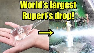 How Strong Are Prince Rupert&#39;s Drops? Hydraulic Press Test!