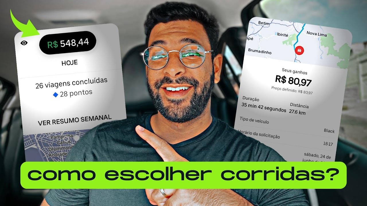 Corridas que me fazem ganhar mais de R$ 500 por dia no Uber