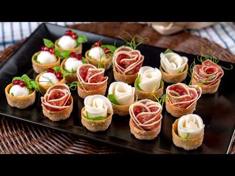 Schnelle & elegante Mini-Croustade-Party-Häppchen. 8 Gourmet-Fingerfood-Ideen