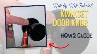 DIY Kwikset Interior Door Knob installation Tutorial | Door Edge Not Chiseled | Non Routered Door