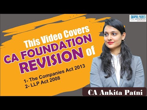 CA Foundation Revision by CA Ankita Patni (Part 1) Video
