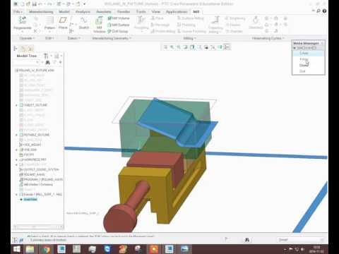 Creo CAM Surface Milling sequence and Mill Surface